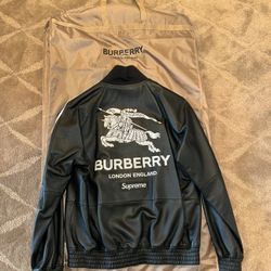 Supreme X Burberry Leather Jacket 