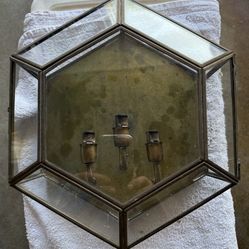 Vintage Brass Hexagon Porch light