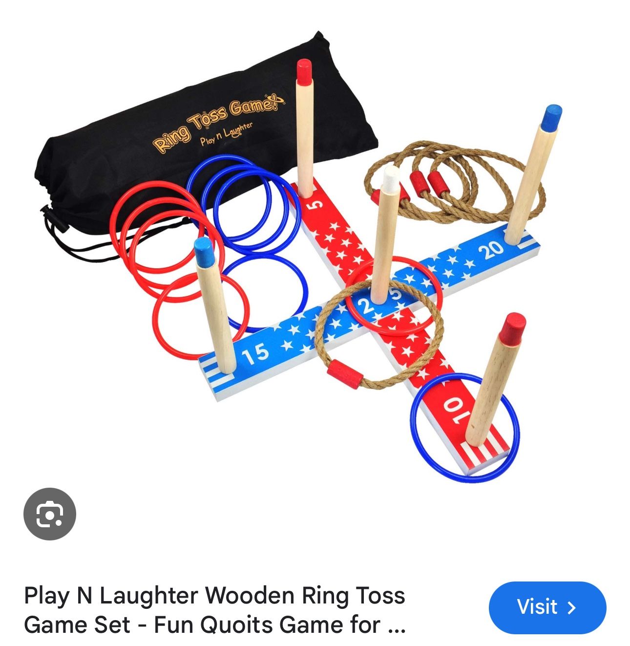 Wooden Ring Toss Game
