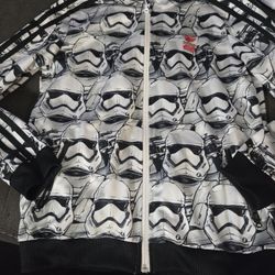 Adidas Star Wars Zip Up Storm Troopers Youth Large