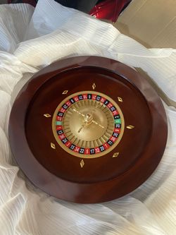 Casino Roulette Wheel, XXL 20” WOOD & CASINO QUALITY