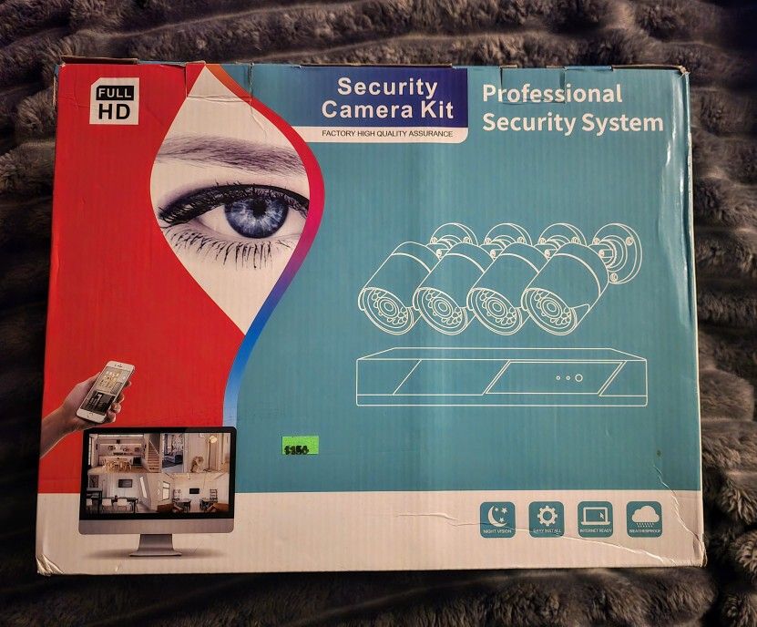White Indoor/Outdoor Security System (Cameras And Receiver)