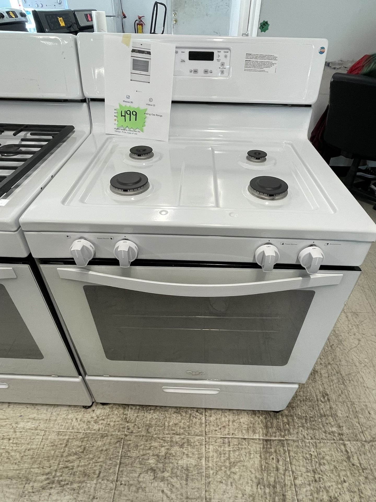 Whirlpool Gas Range Stove New Scratch And Dent With 6months Warranty 