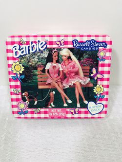 Vintage 1997 Russell Stovers Candies Barbie Metal tin