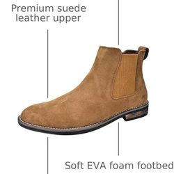 Bruno Marc Men's Suede Leather Chelsea Ankle Boots