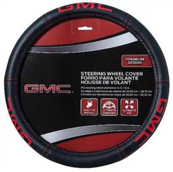 GMC Steering Wheel Cover Black and Red