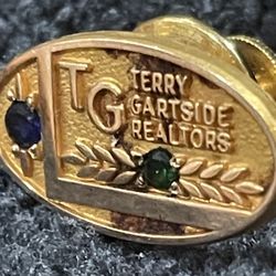 TERRY GARTSIDE REALTOR-Sand Springs, OK- Lapel Pin Tie-Tack 1/10 10K GF. Jostens