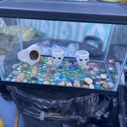 Small Fish Tank 16”x9”x11”