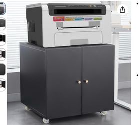 Black metal rolling cabinet two doors new
