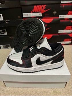Nike Air Jordan 1 Low SE Utility White Black Red DD9337 106  Womens Size 5.5 Brand New