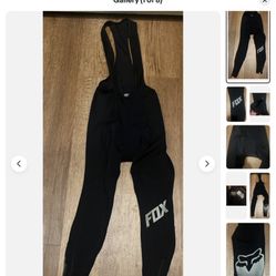 Fox Racing Evolution Bib Full Liner Black Sz medium cycling