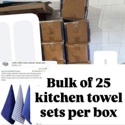 Lot Of Kitchen Towel 25 Sets Per Boxes Bulk 
