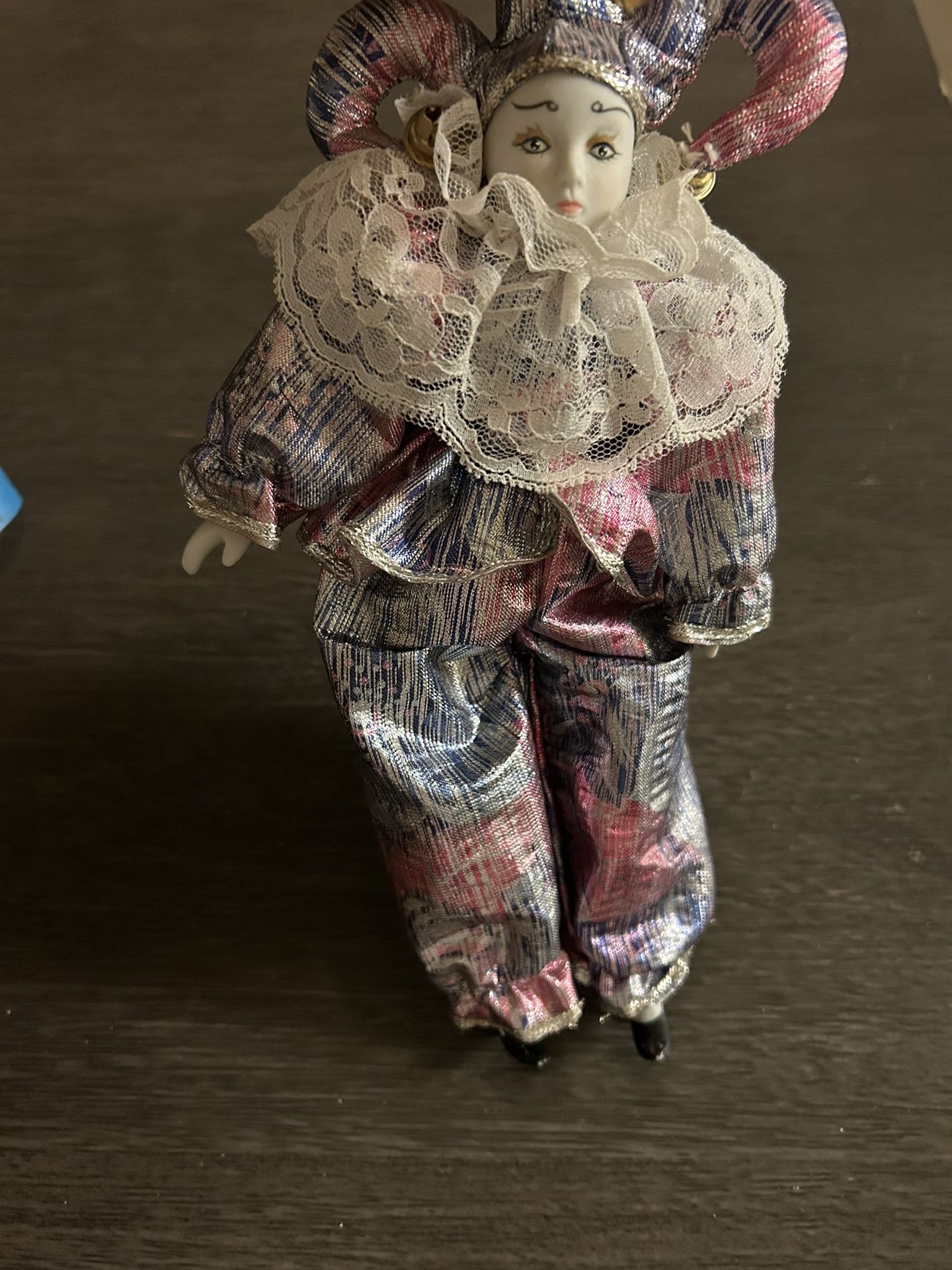 Vintage   collectible porcelain clown jester 