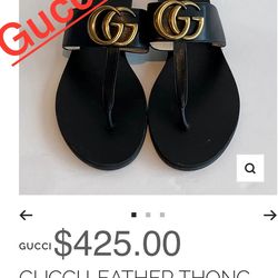 Gucci thong  sandals, W/ Double G>New $100