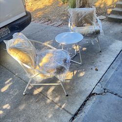 Small Space Set 3pc Metal Mesh - 2 Chairs and 1 Table