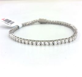 925 Sterling Silver 7” Moissanite Tennis Bracelet 9.10g 3mm 215699/3