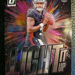 Michael Penix Jr 2024 Panini Donruss Optic Football #3 ROOKIE CARD LIGHT IT UP! FALCONS! 