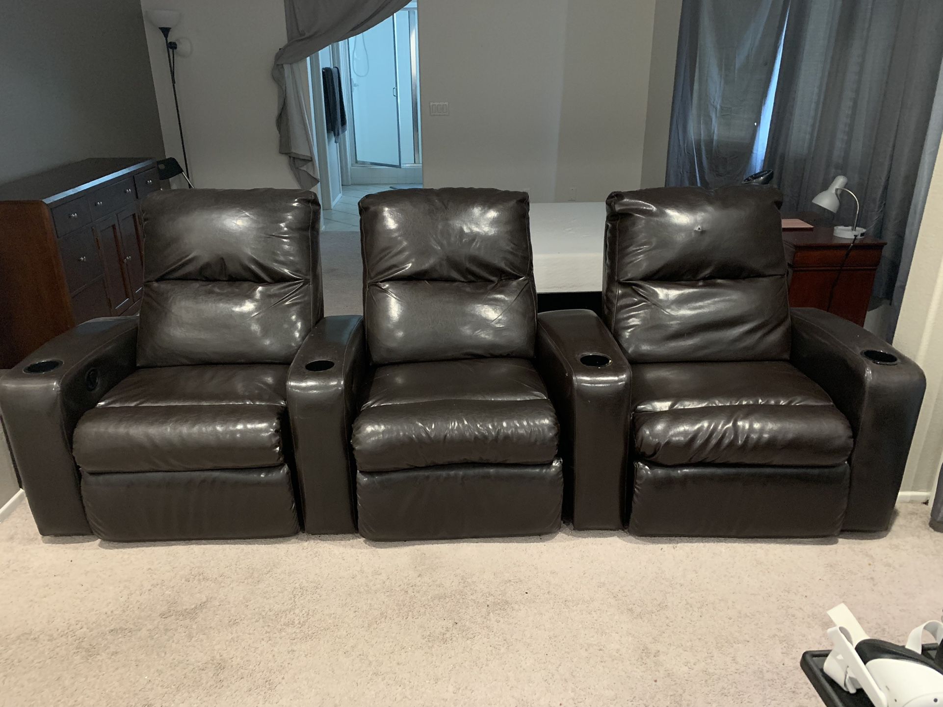 3 Connected Home Theater Recliners for Sale in Aliso Viejo, CA OfferUp