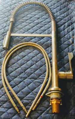 Stainless Steel Industrial Pull Down Kitchen Faucet w/ Spring Spout New