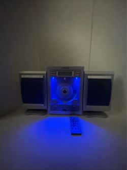 Fisher SLIM-1400BL Vertical CD Player Audio System Digital AM/FM Tuner - Tested
