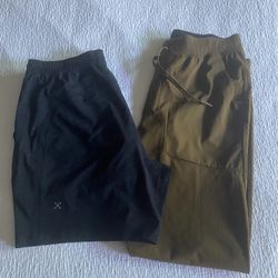Lululemon Brown ABC Joggers And Gray Shorts.   Size L