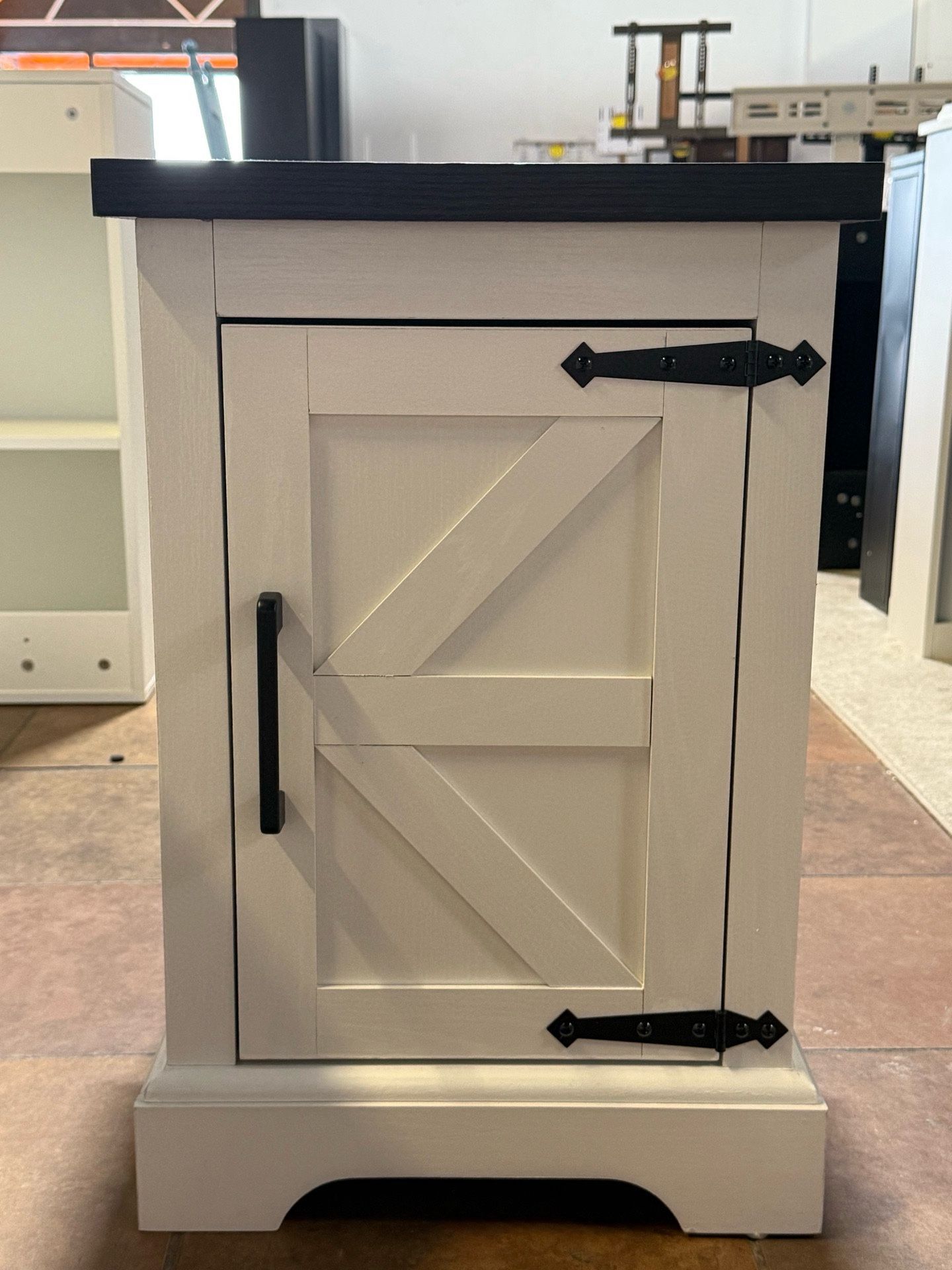 š„Special Discountš„Modern Stylish 15.75 Inch Nightstand with Barn Door and Adjustable Storage Shelf (White) š°50$