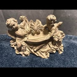 Vintage decorative cherub wall plaque