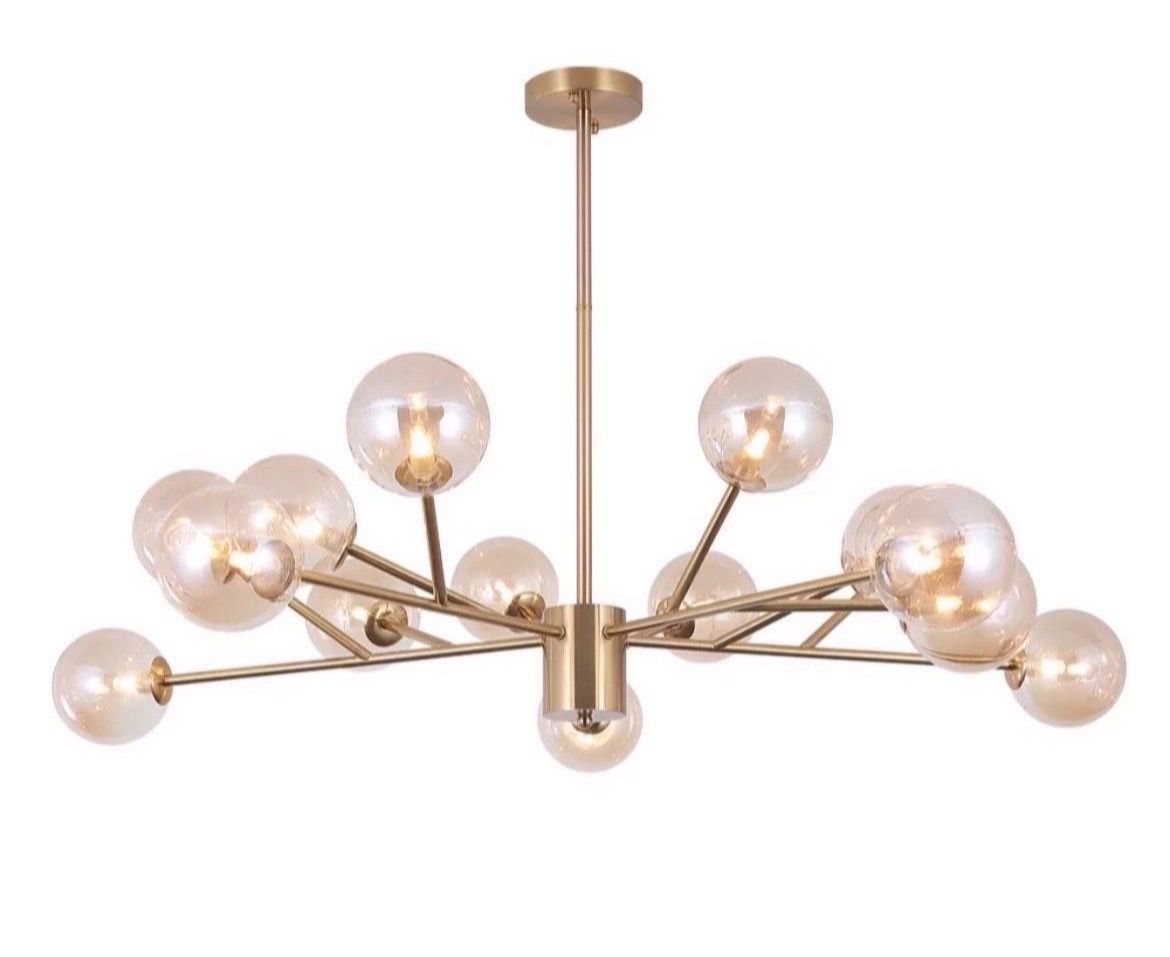 Lightology MCM Brass Light Fixture BRAND NEW!!