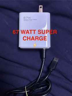 SUPER CHARGE 67 WATT USB CHARGER W/ CABLE