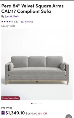 ✨ Pera 84” Velvet Sofa – Like New! ✨