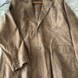 Leather Jacket/Blazer By Oakridge