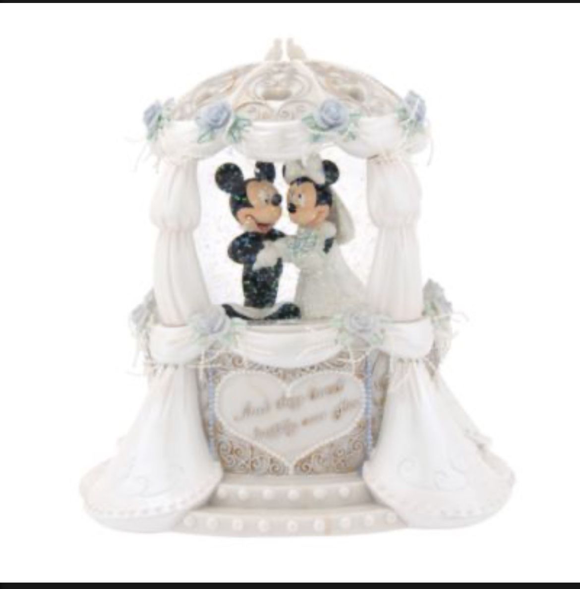 Walt Disney World Snow Globe - Wedding Edition - Mickey & Minnie