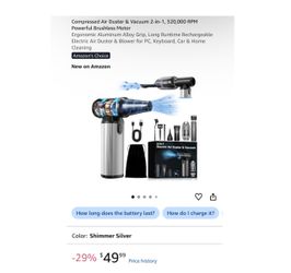 Brand new Compressed Air Duster & Vacuum