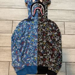 Rare bape x bearbrick hoodie size small