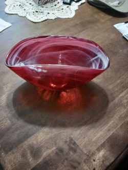Glass bowl made in Spain.
