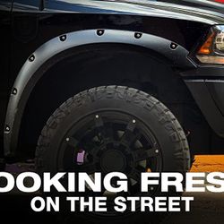 Auto Pocket Bolt Riveted Style Fender Flares Compatible with 2019-2022 Ram 1500 New Body Style - 4pc