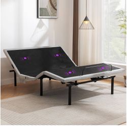 AsOnly Adjustable Queen Size Bed Base With Massage 