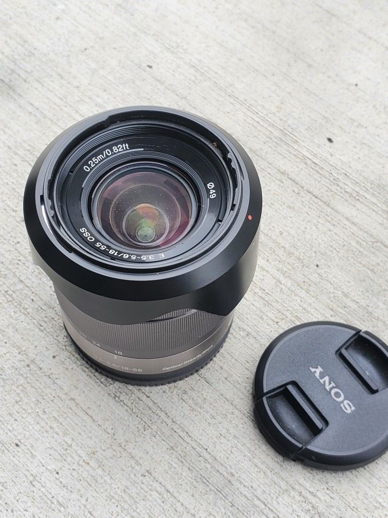 Sony Alpha SEL1855 E-mount 18-55mm F3.5-5.6 OSS Lens (Silver)