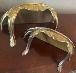 Vintage Home Interiors Gold Ornate Wall Shelves