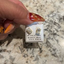 Diamond 925 Moissanite Real Earrings