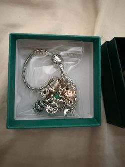Pandora Charm bracelet-Cinderella themed silver
