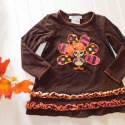 Baby girls size 2T Thanksgiving Dress Turkey dress -