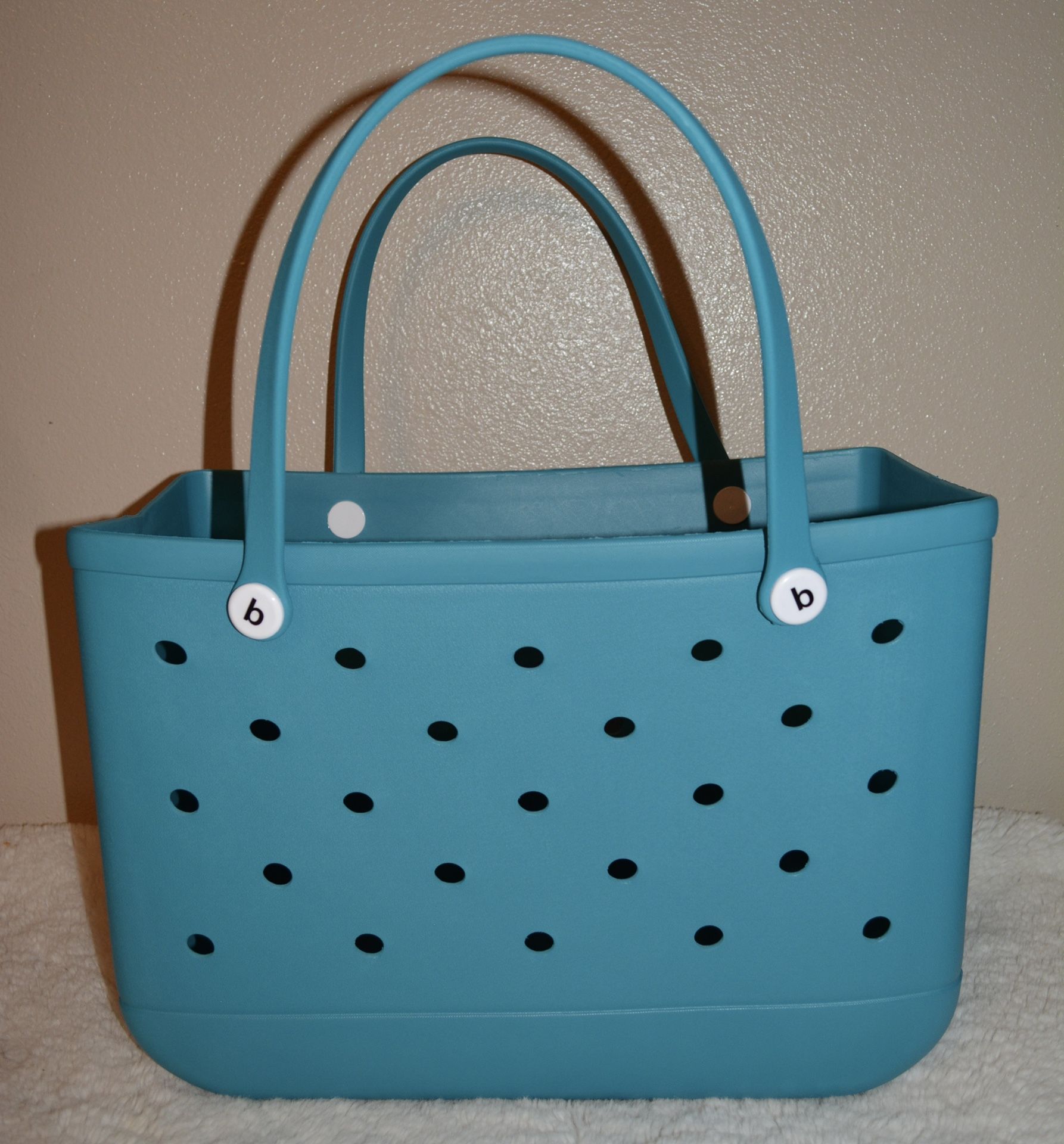 Eva Bogg Style Extra-Large Beach Tote Rubber Bag (Unbranded) Lake Green Color