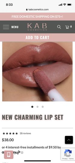 KAB Lip Liner + Lip Gloss in Color Charming