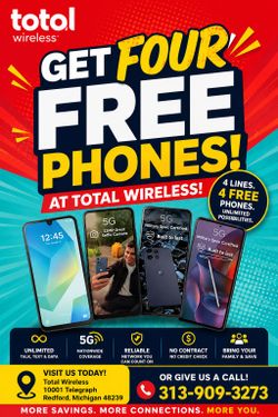4 FREE PHONES