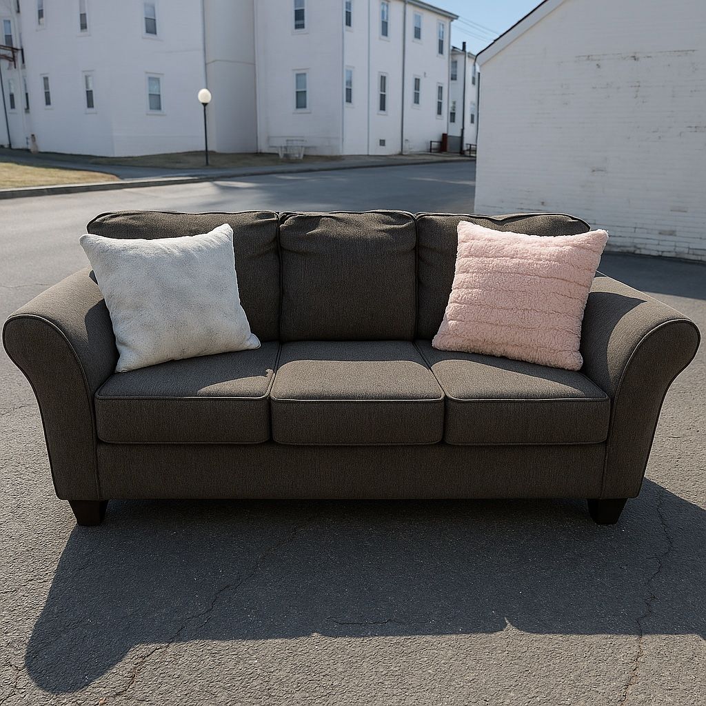 Gray Sofa + Loveseat Good Condition