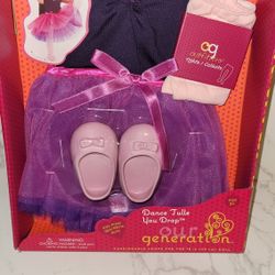 NEW Our Generation Dance Tulle You Drop 18" Doll Clothes Tutu Ballet