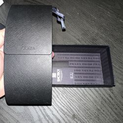 Prada PR 09ZS - Black Rectangular Sunglasses with case & box
