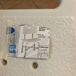 Drive Bariatric Shower Chair / Shower Bench With Backrest . ( Knock Down )Max Wt 500 Lbs 