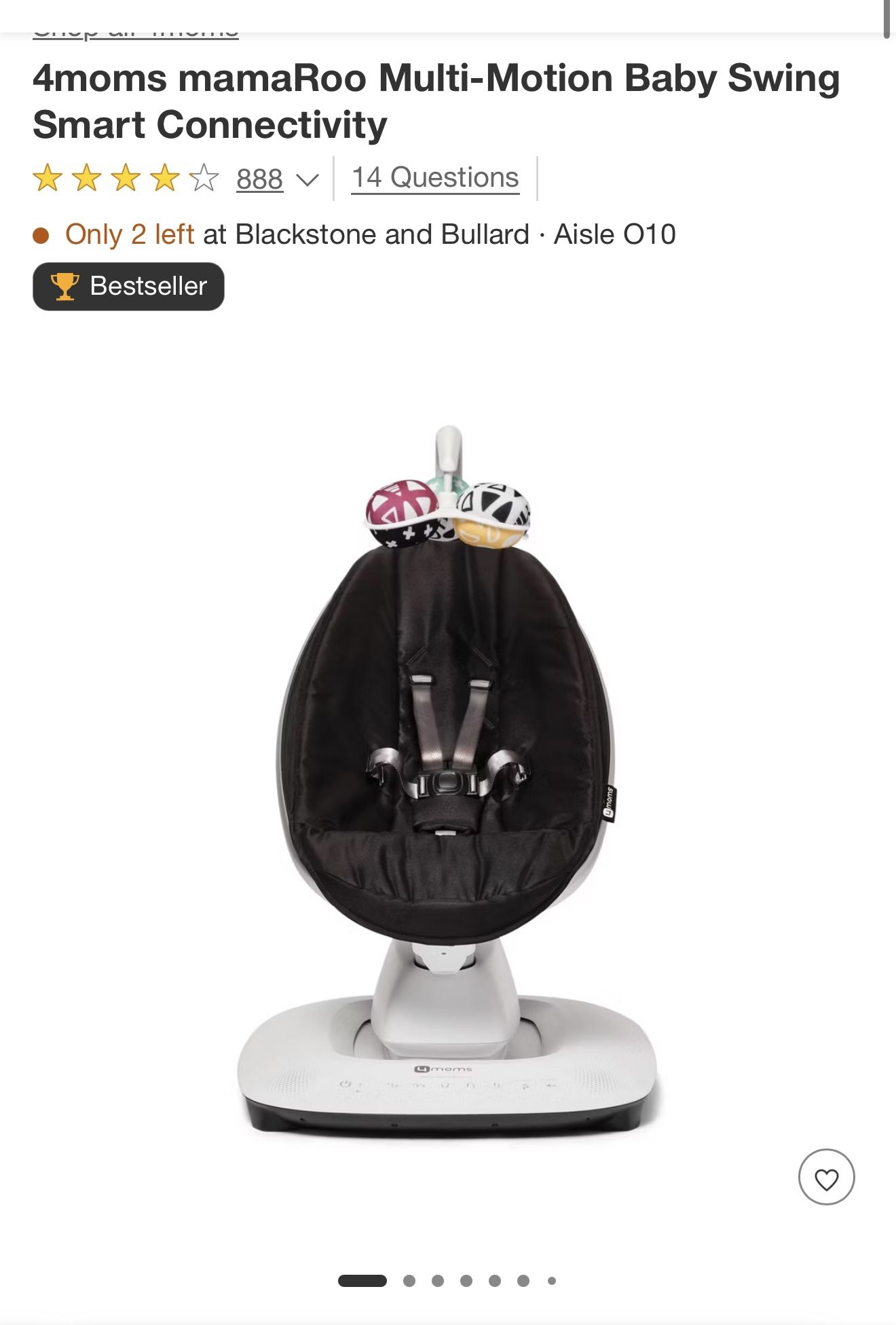 4moms Multi motion Baby Swing Smart Connectivity